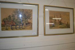 Edward Darby, two studies of West Caister and Lound