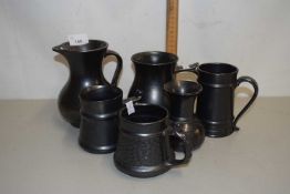 Quantity of Prinknash Pottery tankards and jugs