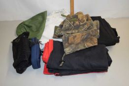Box of camouflage camera lens covers and other items