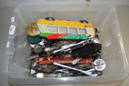 Large box of various assorted cutlery