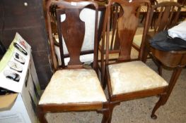 A pair of early 20th Century Queen Anne style dining chairs