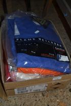 Box of flame retardant overalls