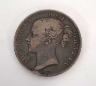 A Queen Victoria silver crown 1847, fine condition