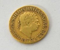 George III 1817 golden sovereign in very fine condition
