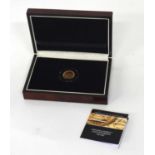 Royal Mint London, George V, 1925 22ct gold sovereign in case of issue and certificate of
