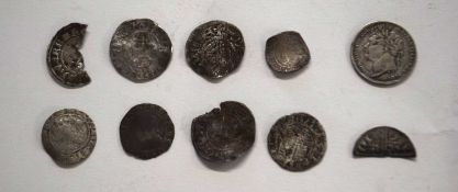 A small quantity of ten Old English silver hammered coins