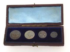 Queen Victoria 1892 cased Maundy coin set together with another empty Maundy money case