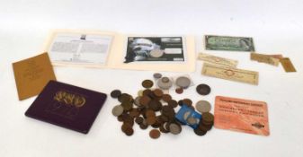 Quantity of 20th Century British and foreign coinage, one Canadian dollar 1967, to also include