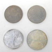 Small quantity of coins to include 1780 silver Maria Teresa taler coin, USA year 2000 1oz silver