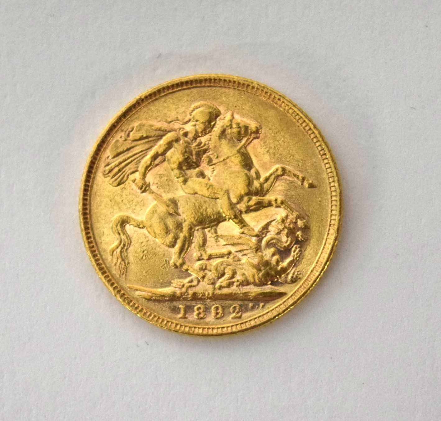 Queen Victoria 1892 gold sovereign - Image 2 of 2