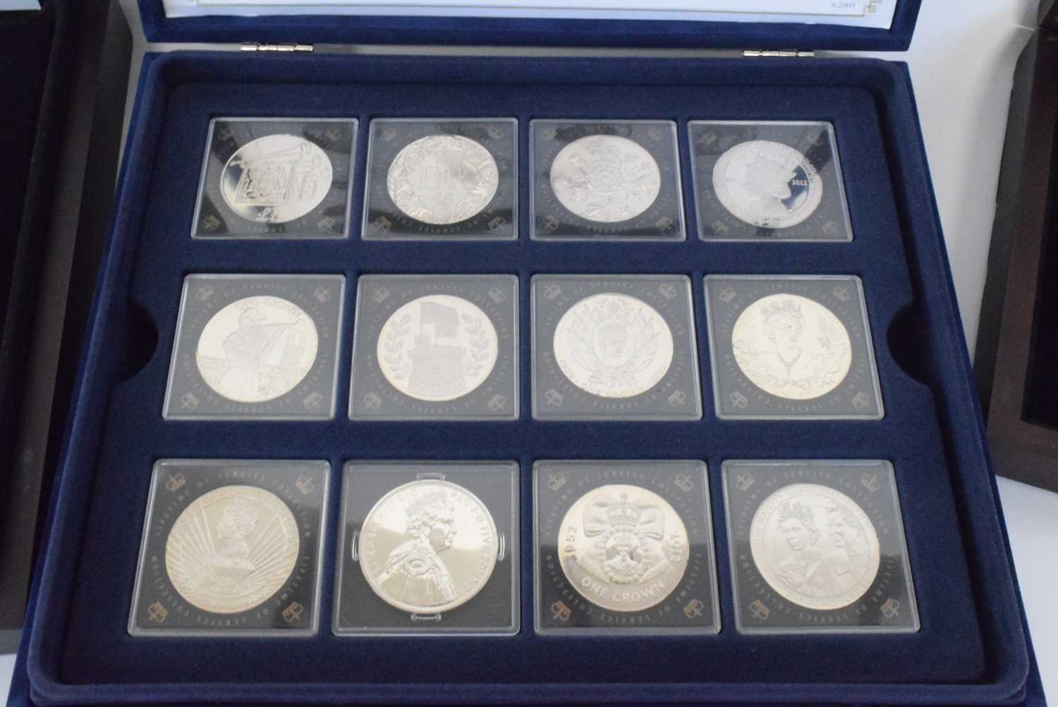 Three cases of commemorative coins by Westminster, date stamped to include 70th Anniversary - Image 3 of 4