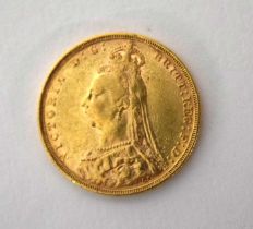 Queen Victoria 1892 gold sovereign