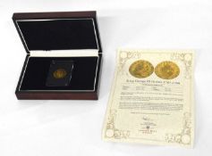 George III gold 1793 spade guinea in Royal Mint box with certificate of authenticity, condition very