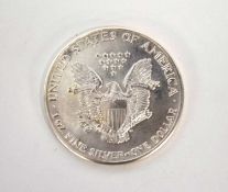 1986 silver American dollar, uncirculated condition