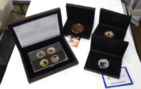 Quantity of Elizabeth II cased Royal Mint, Westminster numisproof coins to include 2014 Royal Tour