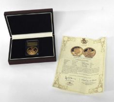 Gibraltar, Elizabeth II, 2017 quintuple sovereign gold proof sovereign in case of issue with