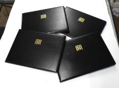 Quantity of four Elizabeth II Westminster commemorative coin folders to include The Trenches,