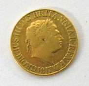 George III 1817 gold sovereign in very fine condition