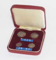 George V 1925 cased Maundy money set