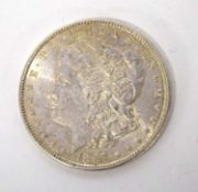 19th Century American silver 1887 morgan dollar