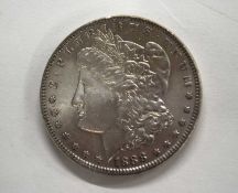 19th Century American silver 1888 morgan dollar