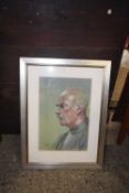 A pastel portrait of a gentleman, indistinctly signed and dated 2002