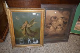 Two Victorian prints of angels