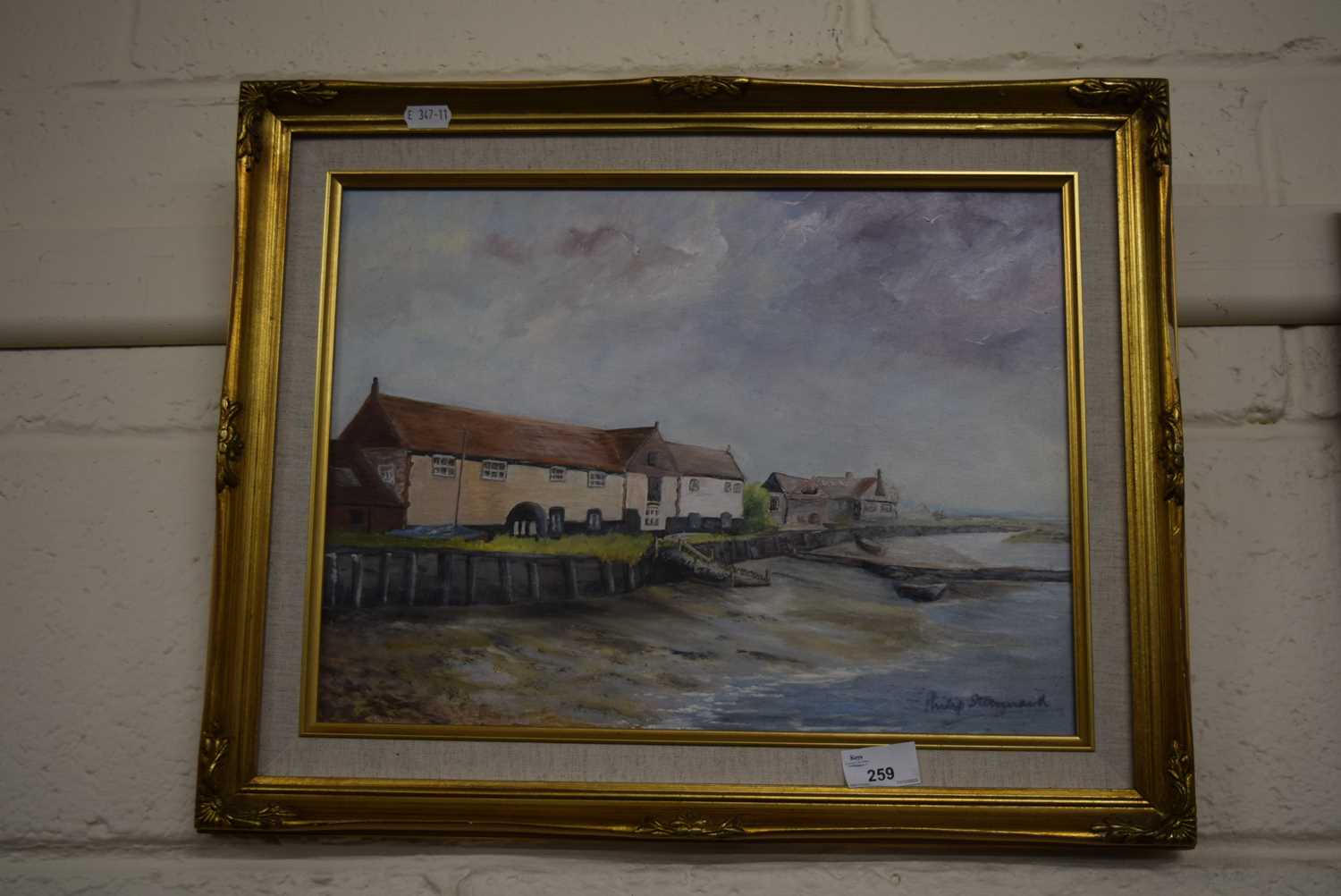 Coastal scene by Philip Stannard, framed