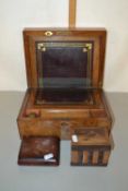 A Victorian writing box together with two further small boxes (3)