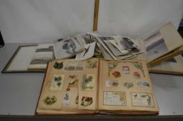 Box of albums, various vintage photographs of aircraft both military and civilian plus a scrap