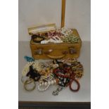 Case of various assorted costume jewellery