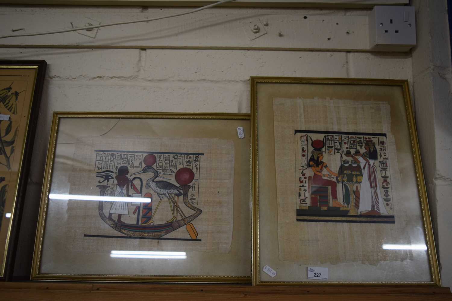 Two Egyptian papyrus pictures