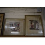 Two Egyptian papyrus pictures