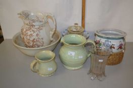 Mixed Lot: Various jugs, reproduction Chinese jardiniere and other assorted items