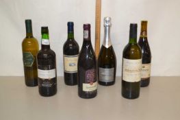 Seven bottles of various assorted wine