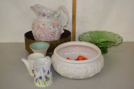 Mixed Lot: Various assorted ceramics glass bowls, wash jug etc