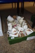 Box of mixed tea wares