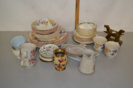 Mixed Lot: Various dinner wares, small pair of book ends formed as dogs and other assorted items