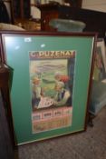 A French coloured print C.Puzenat advertising agricultural machinery