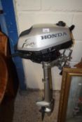 A Honda outboard motor