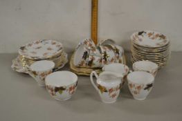 Quantity of floral decorated tea wares