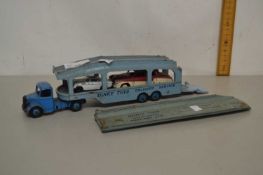 A Dinky Toys car transporter