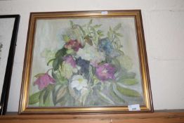 Floral study, framed and glazed