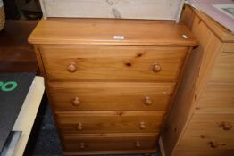 Modern pine four drawer bedroom chest