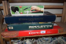 Mixed Lot: Board games to include Monopoly, Roulette and others