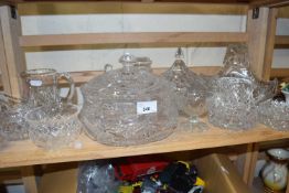 Mixed Lot: Assorted cut and other glass