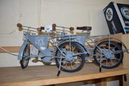 Two model bicycles