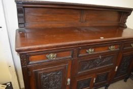 A late Victorian mahogany sideboard