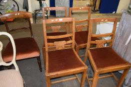 A set of four dining chairs and another (5)