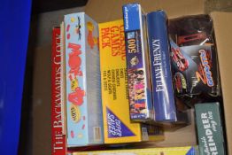 Box of various board games